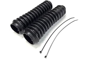 ROCKY ROAD AUTOMOTIVE Rocky Road Universal Shock Absorber Dust Boots Covers - Set of 2 (Black)