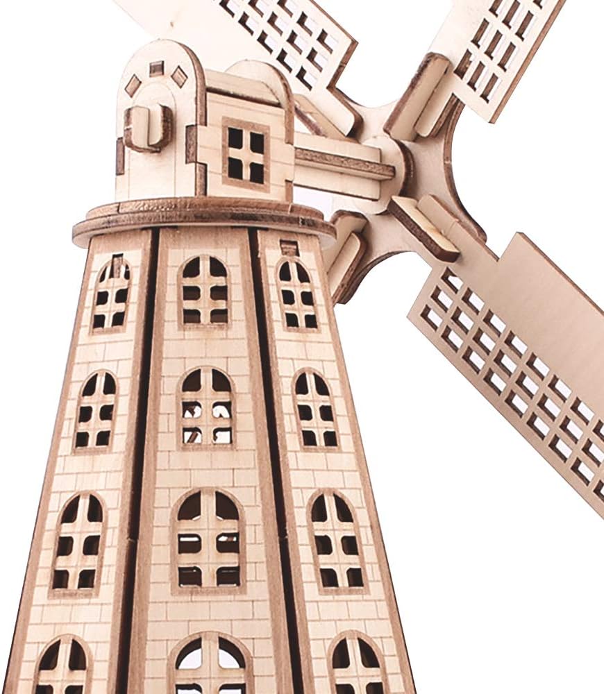 GuDoQi 3D Wooden Model Kits to Build, Wood Dutch Windmill Model - Image 5