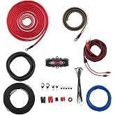DS18 AMPKIT4 4 Gauge Amp Installation Wiring Kit - Amplifier Installation Kit 4 GA - A Car Amplifier Wiring Kit Simplifies Wire Connections and Delivers Power to Your Radio, Subwoofers, and Speakers