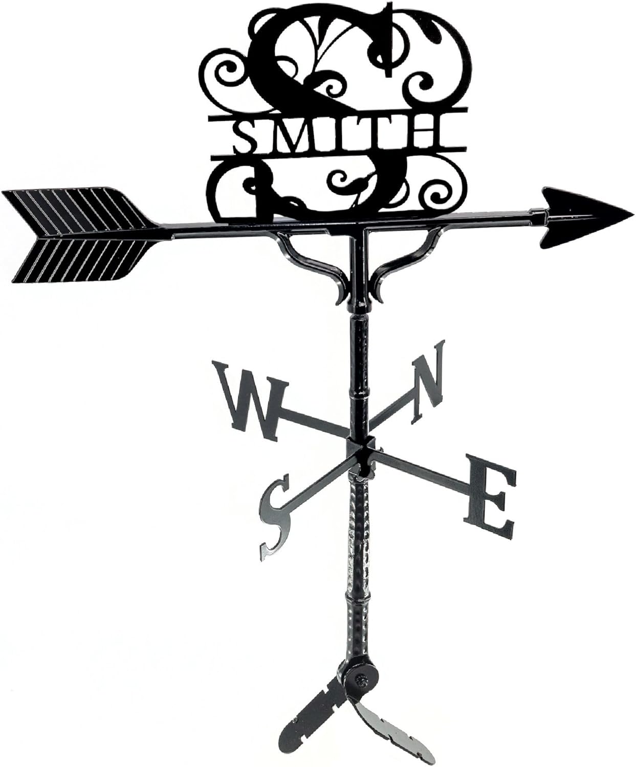 Weathervanes - Montague Metal Products - Custom Monogram Weathervane - Metal Name Sign - Outdoor Decor - Roof Mount Included - Cast Metal - Easy to Install