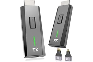 KVZOO Wireless HDMI Transmitter and Receiver 328FT/100M, 4k Decode 1080P Output, Plug & Play Portable 2.4g/5g, Wireless Hdmi Extender Kit to Monitor from Laptop/PC/Projector/TV Box