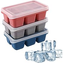 Lot De 2 Bacs à Glaçons En Silicone Pour Congélateur, Bacs à Glaçons