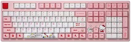 Amazon Kkv キュート キーボード Akko 3108 V2 ハローキティ 108 キー Pbtキーキャップ Type C 有線 メカニカル ゲーム キーボード ブルースイッチ Kkv ゲーミングキーボード 通販