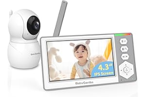 Baby Ganibs Baby Monitor with Camera and Audio, 4.3'' Video Baby Monitor with 1000ft Long Range and 30-Hour Battery, No WiFi,Night Vision, ECO Mode, 2-Way Talk