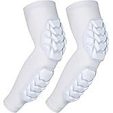 COOLOMG Football Arm Pads Padded Forearm Elbow Sleeves Protection Support for Basketball Volleyball 1 Pair