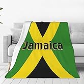 Retro Jamaican Kingdom Flag Throw Blanket Fleece Blanket Soft Cozy Warm Jamaica Flannel Blanket for Living Room Couch Bed Office 50"x 40"