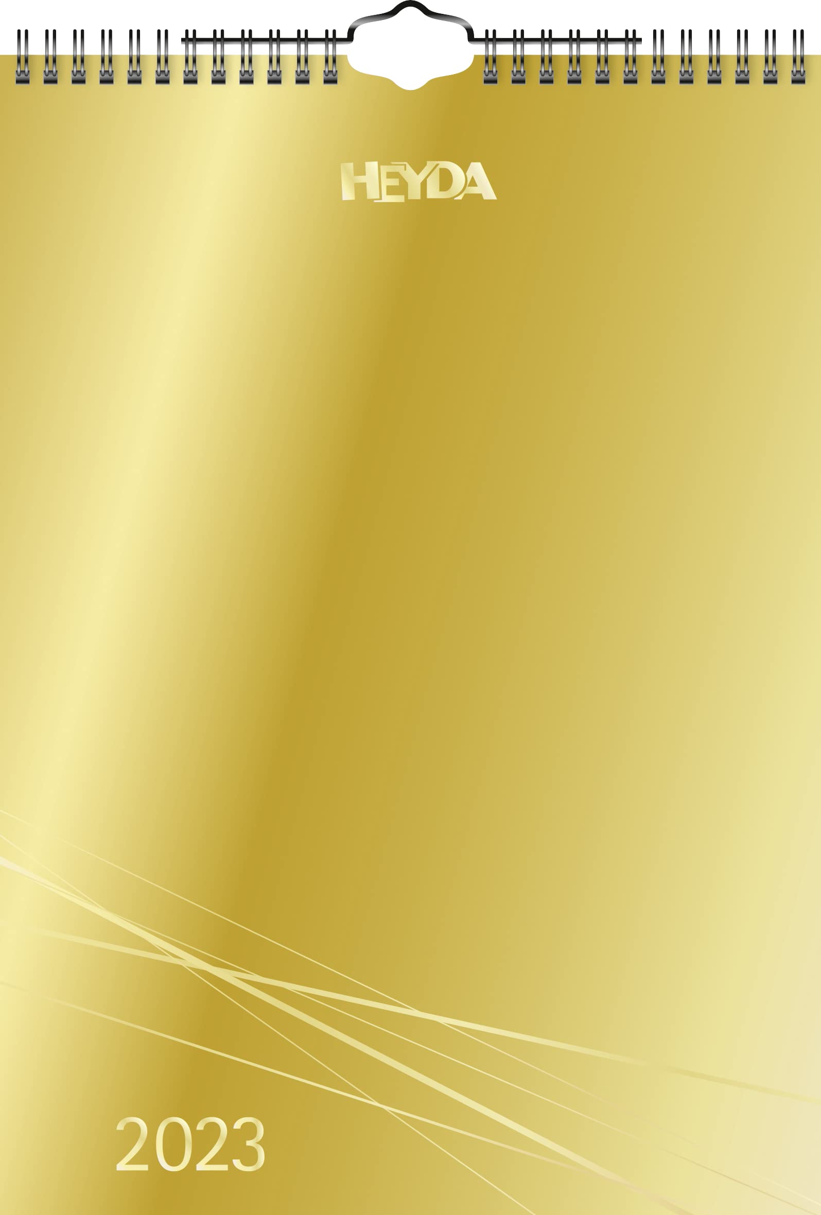 Heyda Craft calendar 2023 A4 cover sheet: gold, monthly sheets: black