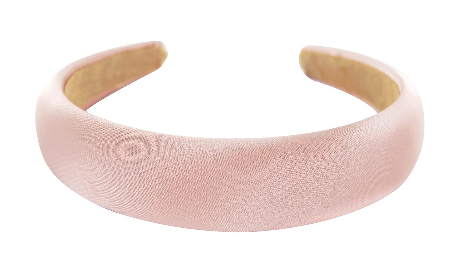 axy HRK2B Headband with Fabric Padded Metallic Colour - Women's Metallic Look Headband Hair Accessories (Light Pink)