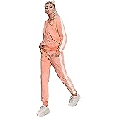Facitisu Tracksuit for Women Set 2 Piece Joggers Velour Jogging Sweat Outfits Hoodie and Sweatpants Set
