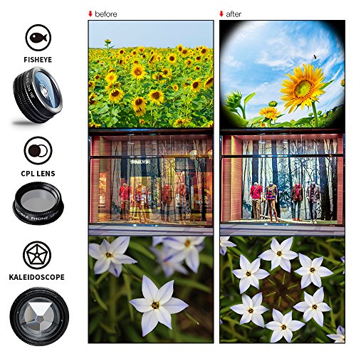 image for ULTIMATE 9 in 1 Smartphone Camera Lens Kit for iPhone 6/7/8/X, Samsung