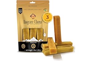 Dogsee Original Himalayan Yak Cheese Dog Chews 1lb (XL - 3 Chews) | Rich in Protein & Calcium | Fight Plaque & Tartar | Long Lasting Dental Dog Chews