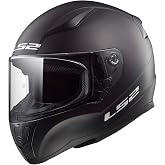 LS2 Helmets Rapid II Full Face Motorcycle Helmet (Matte Black - Small)