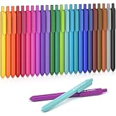 Shuttle Art Colored Retractable Gel Pens, 24 Bright Ink Colors, Cute Pens 0.7mm Fine Point Quick Drying for Writing Drawing Journaling Note Taking School Office Home
