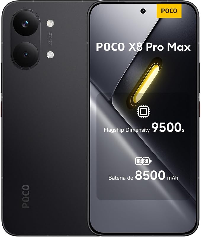 POCO X8 Pro MAX Smartphone de 12+512GB Negro Batería de 8500mAh