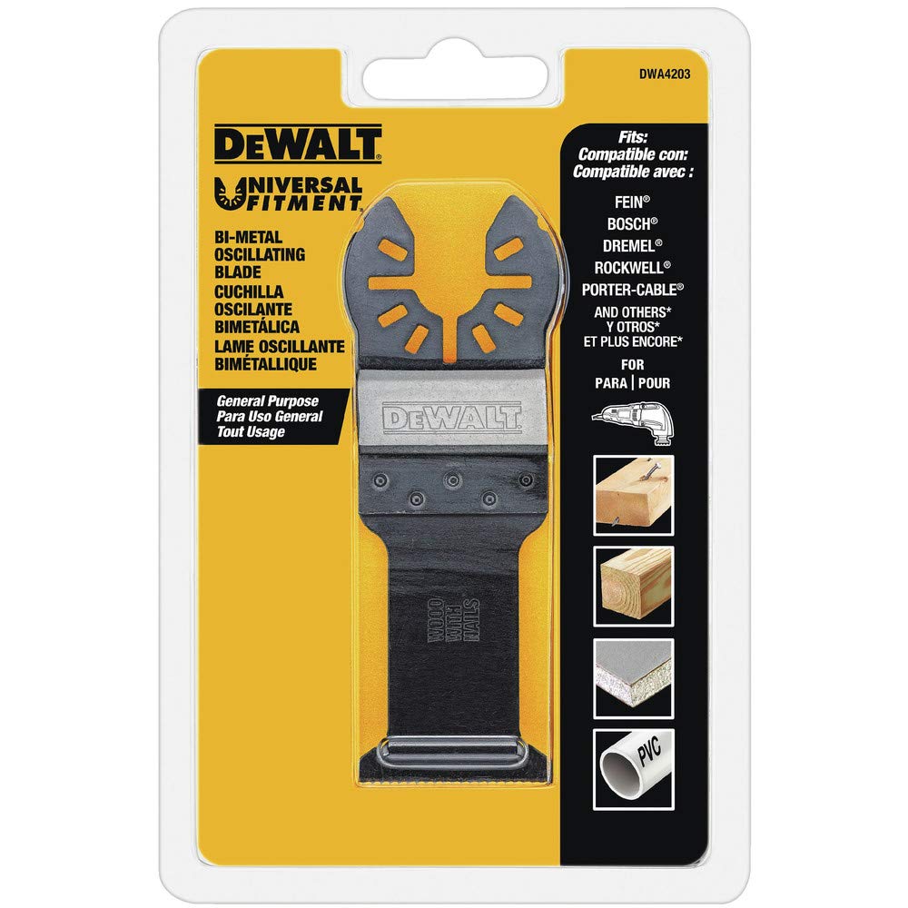 DEWALT Dwa4203 Oscillating Wood with Nails Blade, Black