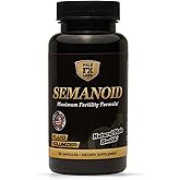 SEMANOID (60 Caps) Maximum Fertility Formula and Semen Volumizer - Advanced Fertility Ingredients and Male Prenatal Vitamin Blend, 1 Month Supply