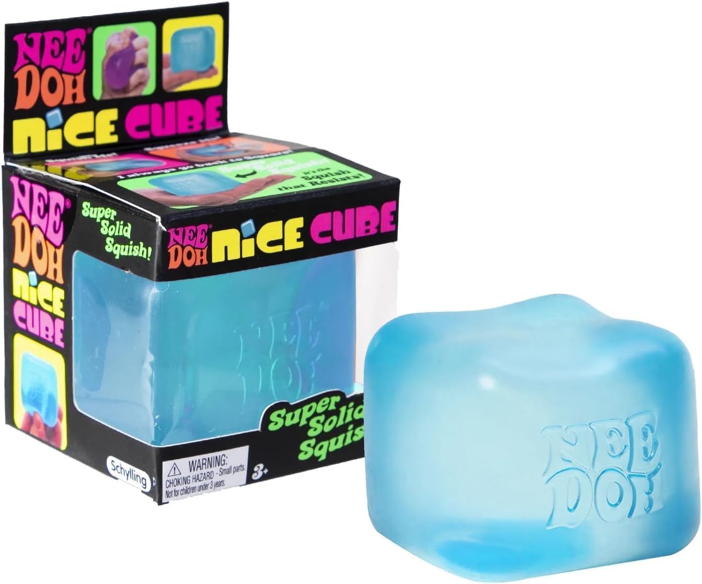 Photo 1 of Nee Doh Nice Cube, Square Sensory Toy, 2.25" Squishy Stress Cube, Assorted Colors, 1-Pack (Random Color)