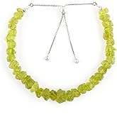 OdrillionGems Natural Raw Peridot Gemstone Bolo Bracelet, 925 Sterling Silver Jewelry, Energy Healing Crystals, August Birthstone, Handmade, Adjustable Slider, Women Gifts, 10inch