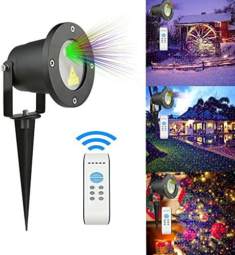 Garden Laser Light, MINO ANT Blue&Green&Red Outdoor Waterproof RGB Landscape Star Projector Lights with Remote Controlfor Christmas Decoration, Holiday Lighting, Party, Disco