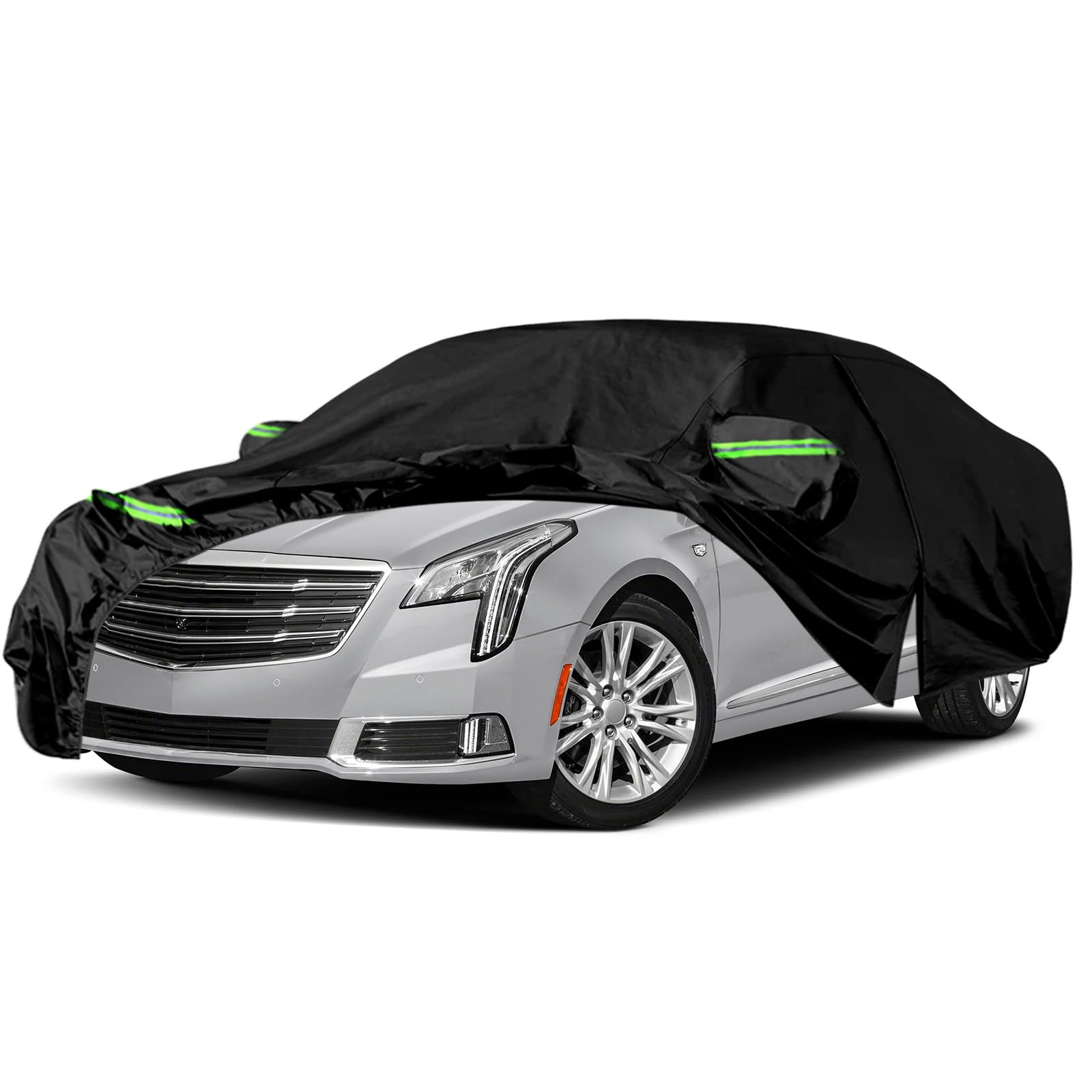 Photo 1 of Car Cover Replace for Cadillac XTS/XTS-V 2013-2019 Accessories, Waterproof All Weather Car Covers with Inner Cotton & Zipper Door for Snow Rain Dust Hail Wind Protection