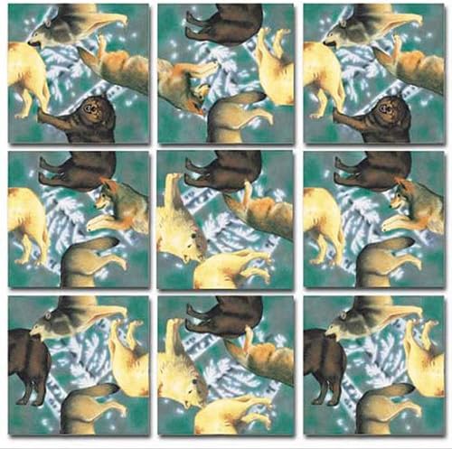 B. Dazzle -Wolves-9 Piece Scramble Square Puzzle - Challenging Brain Teaser for Children & Adults-Boosts Cognition and Problem Solving