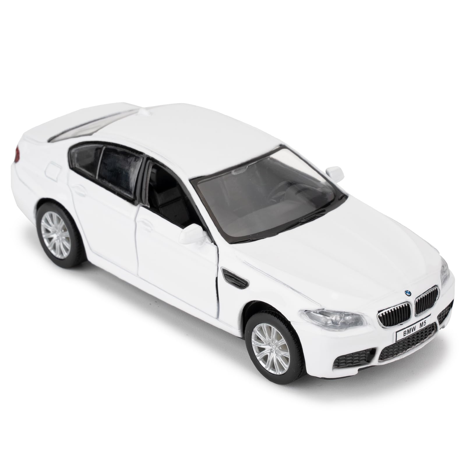 imtfzct 1/36 Alloy Toy Car, BMW M5 Model Car, Toy Car with Pullback Function, Die-casting Model Car, Gift for Boys and Girls（White）
