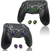 citnh 2 Pack Wireless Controller for PS4,Compatible with PS4/Slim/Pro/PC,Double Shock 6-Axis Motion Sensor,Built-in Speaker & Headphone Jack