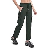 Women's Cargo Pants Lightweight Water Resistant Quick Dry Hiking Pants Travel Outdoor Work Joggers with 6 Pockets