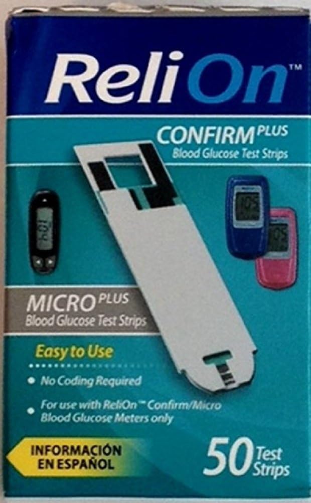 Relion Comfirm/Micro Test Strips 50 Ct: Health & Personal Care