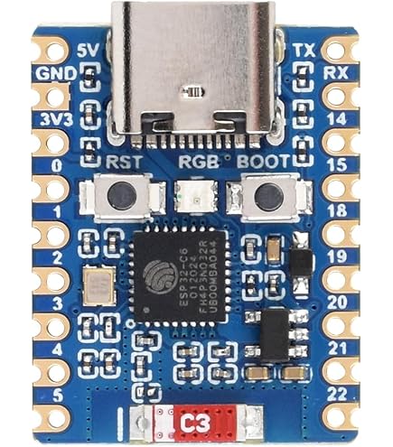 ESP32-C3-DevKitM-1 (2 Piezas) – Placa De Desarrollo Con WiFi+BT LE, Núcleo RISC-V, 4MB Flash, Ideal Para IoT Y Proyectos Electrónicos