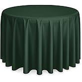 Lann's Linens - 120" Round Premium Tablecloth for Wedding/Banquet/Restaurant - Polyester Fabric Table Cloth - Hunter Green
