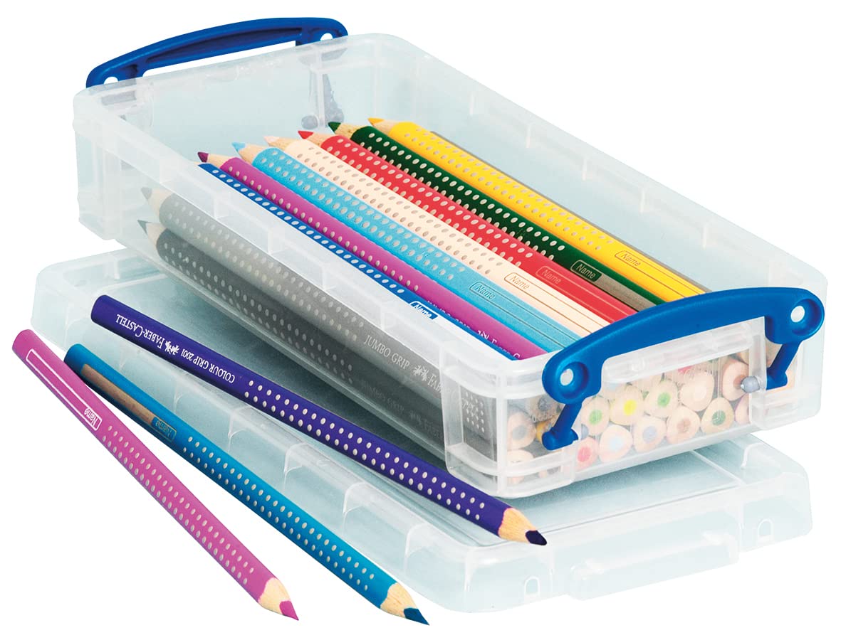 Really Useful Plastic Storage Box 0.55 Litre Clear (Pack of 10) — image 1