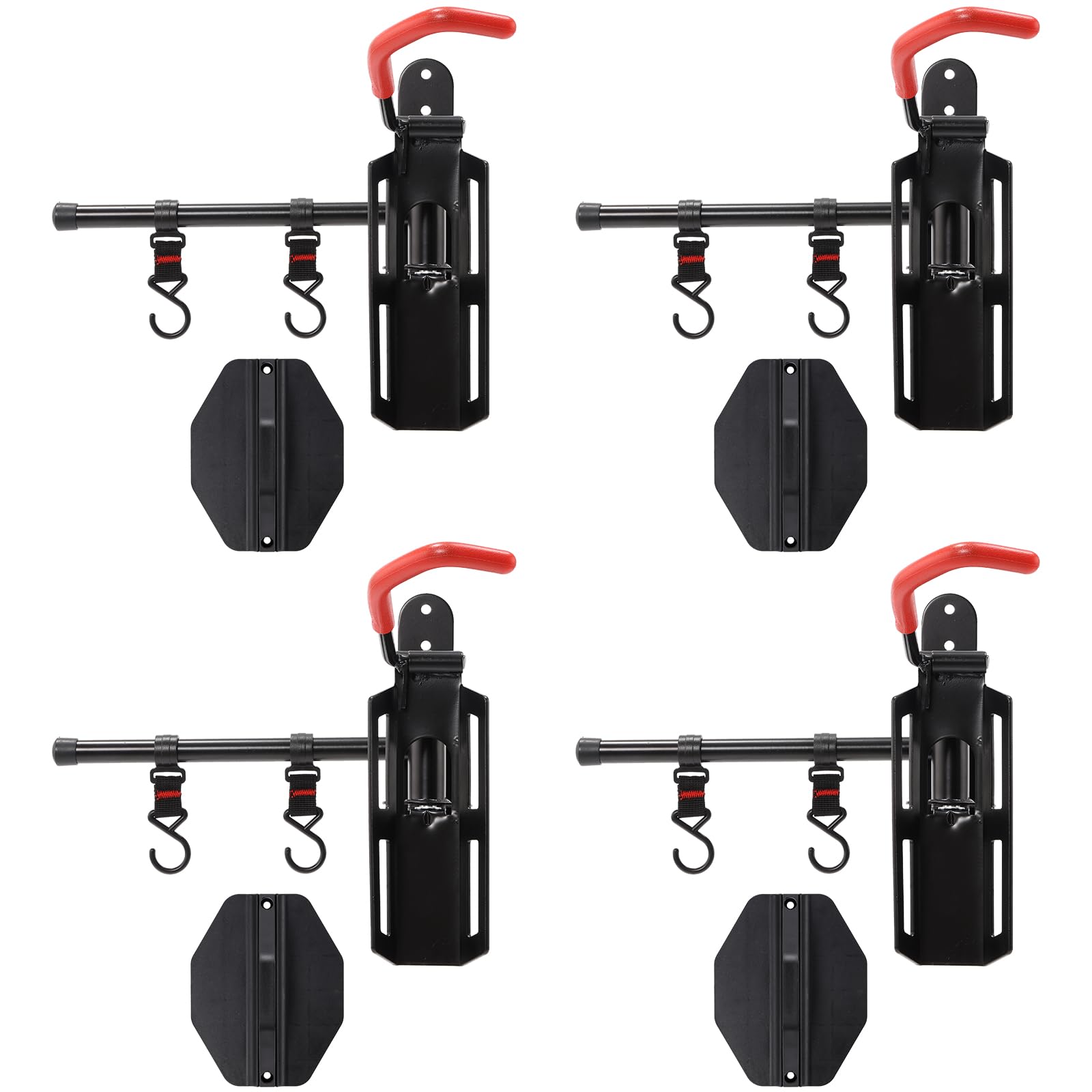 AUMENTAR Swivel Bike Wall Mount, Bike Hangers for Garage, Space-Saving Vertical Bike Rack, Sturdy Bike Storage Rack Holds Up to 66lbs with No-scratch Protection, Easy to Install, 4 Pack