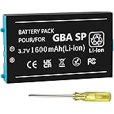 1600mAh Battery for Nintendo Gameboy Advance SP Rechargeable Lithium-ion Battery Replacement for Nintendo GBA SP AGS-001 SAM-