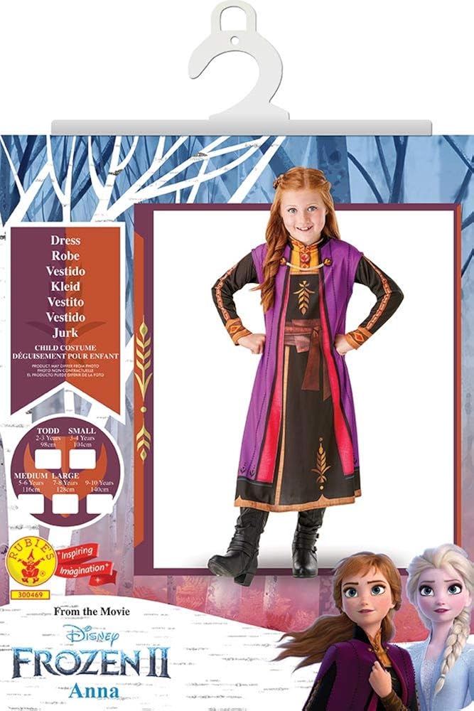 Rubies - Anna Frozen 2, Child, I-300469M - Medium 5-6 Years, Colourful, M - 5 à 6 Years - 105 à 116 cm