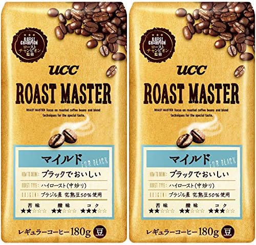 UCC Roast Master Mild for Black Coffee Beans 180 g × 2 Japan