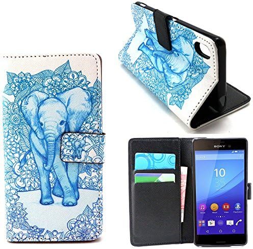 Sony Xperia M4 Aqua Case, ELECDAY Smart Wallet Design Folding Folio Slim Film, Stand Girls Hybrid Flip Leather Flip Protective Cover, Built-in [Money/ Credit/ ID Card Slot] [#6] by ELECDAY