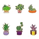 TR.OD Cute Enamel Cactus Flower Grass Aloe Vera Potted Plant Badge Brooch Pins