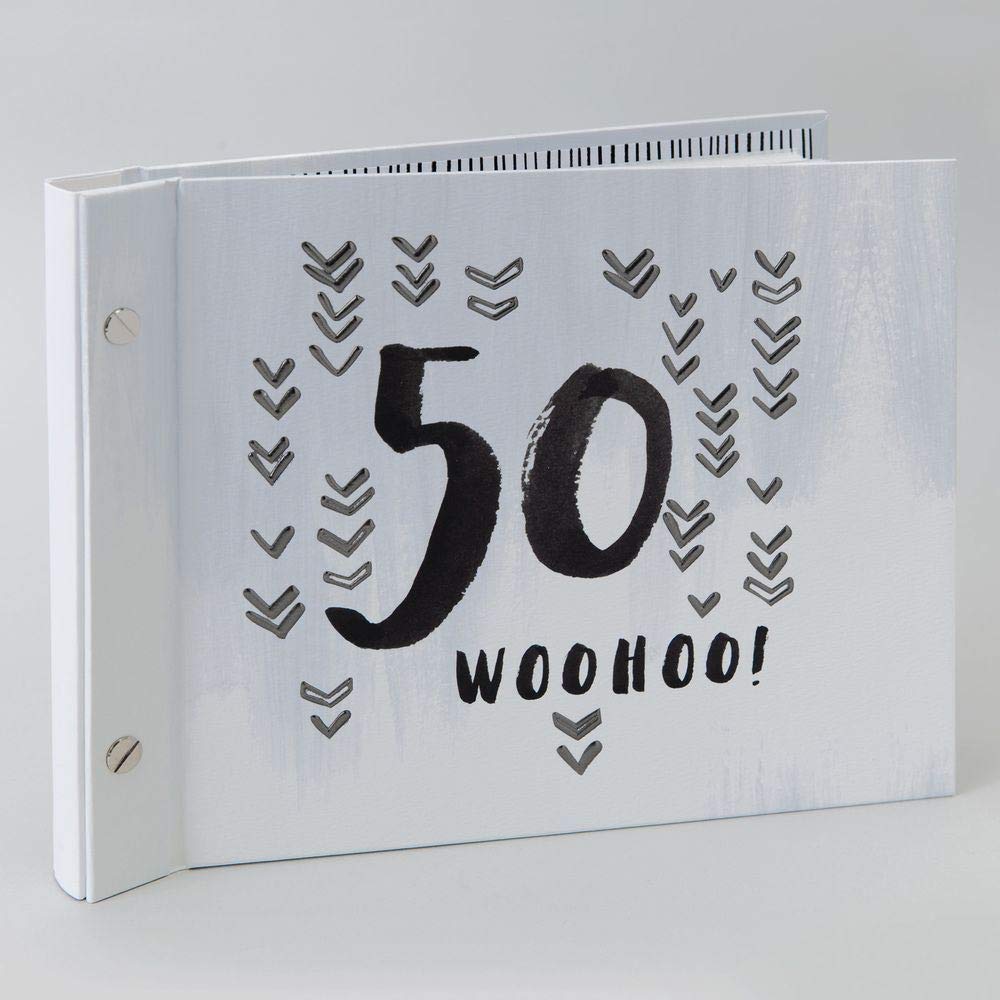 Luxe Birthday Guest Book With Photo Album by Hotchpotch - Grey 50th