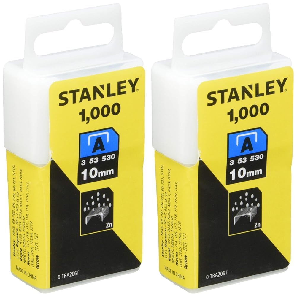 Stanley STA0TRA206T Light Duty Staple 10MM (1000) 0-TRA206T (Pack of 2)