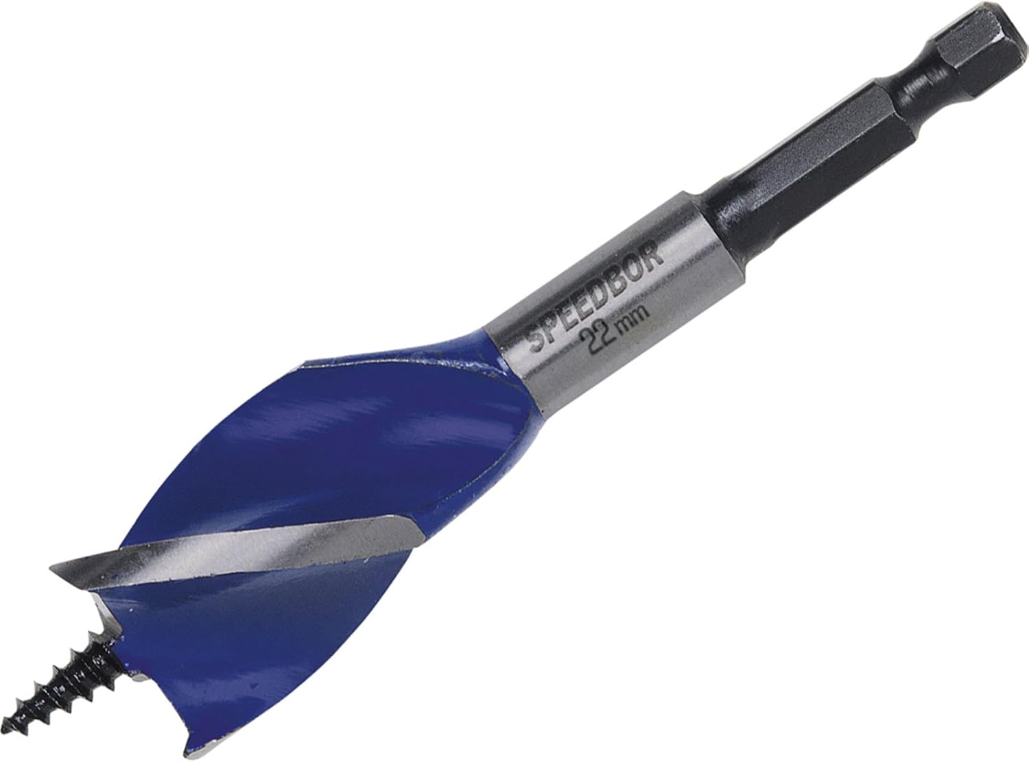 IRWIN 1921994 6X Blue Groove Stubby Wood Bit 22 mm x 4-Inch, Multi-coloured, 22 mm x 100 mm