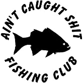 Crawford Graphix Fishing Club Fish Funny Car Boat Hunting Fishing Sticker Decal (5.5", Black)