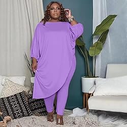 Huasemy Plus Size Outfits for Women,Plus Size