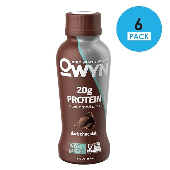 OWYN 100Percent Vegan PlantBased Protein Shake, Dark