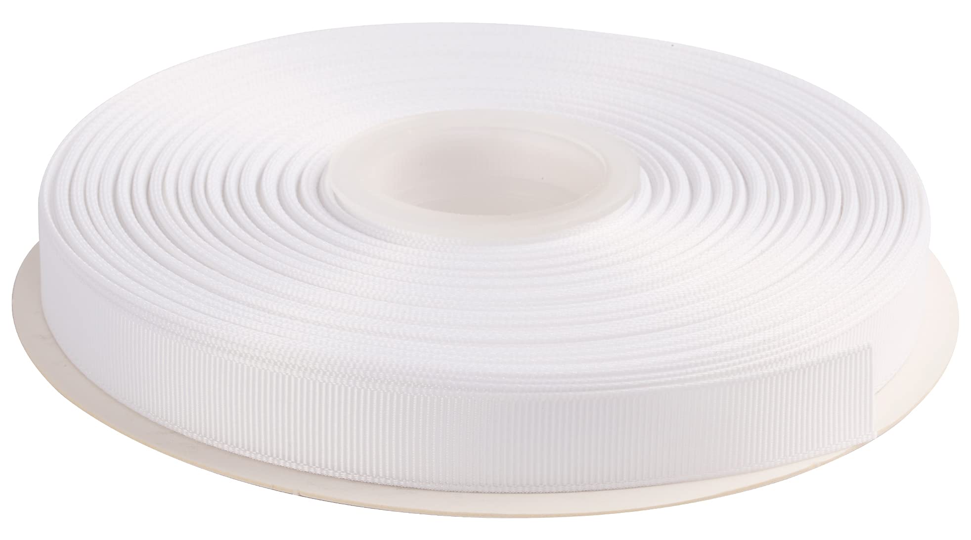 AVANAVA 16mm Wide Grosgrain Ribbon - 45 Meters, Ideal for Gift Wrapping, Hair Bows, Home Decor, Flower Arrangement (029-White)