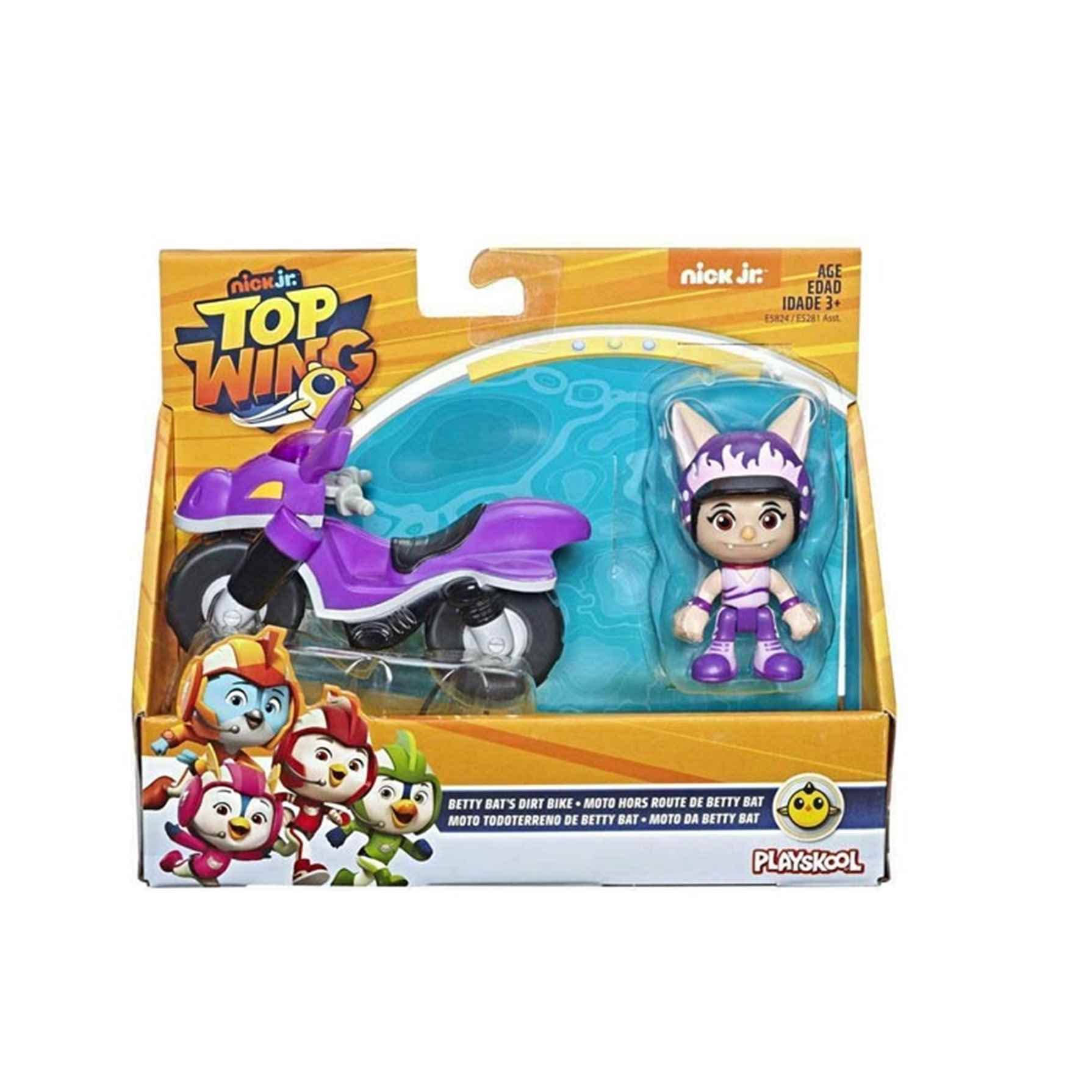 Top Wing Hasbro Figure and Vehicle Betty Bat’s Dirt Bike with Removable 3-Inch Figure from The Nick Jr. Show, Great Toy for Kids Ages 3 to 5