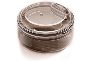 Maoerdental 2 in 1 Retainer Case,Leak Proof Denture Bath Cup,Portable Travel Mouth Guard Case, Soaking Aligner and Denture Holder Cleaner Cup (Black)