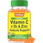 WellYeah Organic Vitamin C + D3 + Zinc Gummies - Immune Boosting, Antioxidant-Rich, and Bone Health Supporting, USDA Organic,