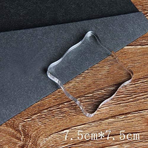 QKKER New Sculpture Clay Pressure Stamps Block Acrylic Pad Transparent Pottery Workbench