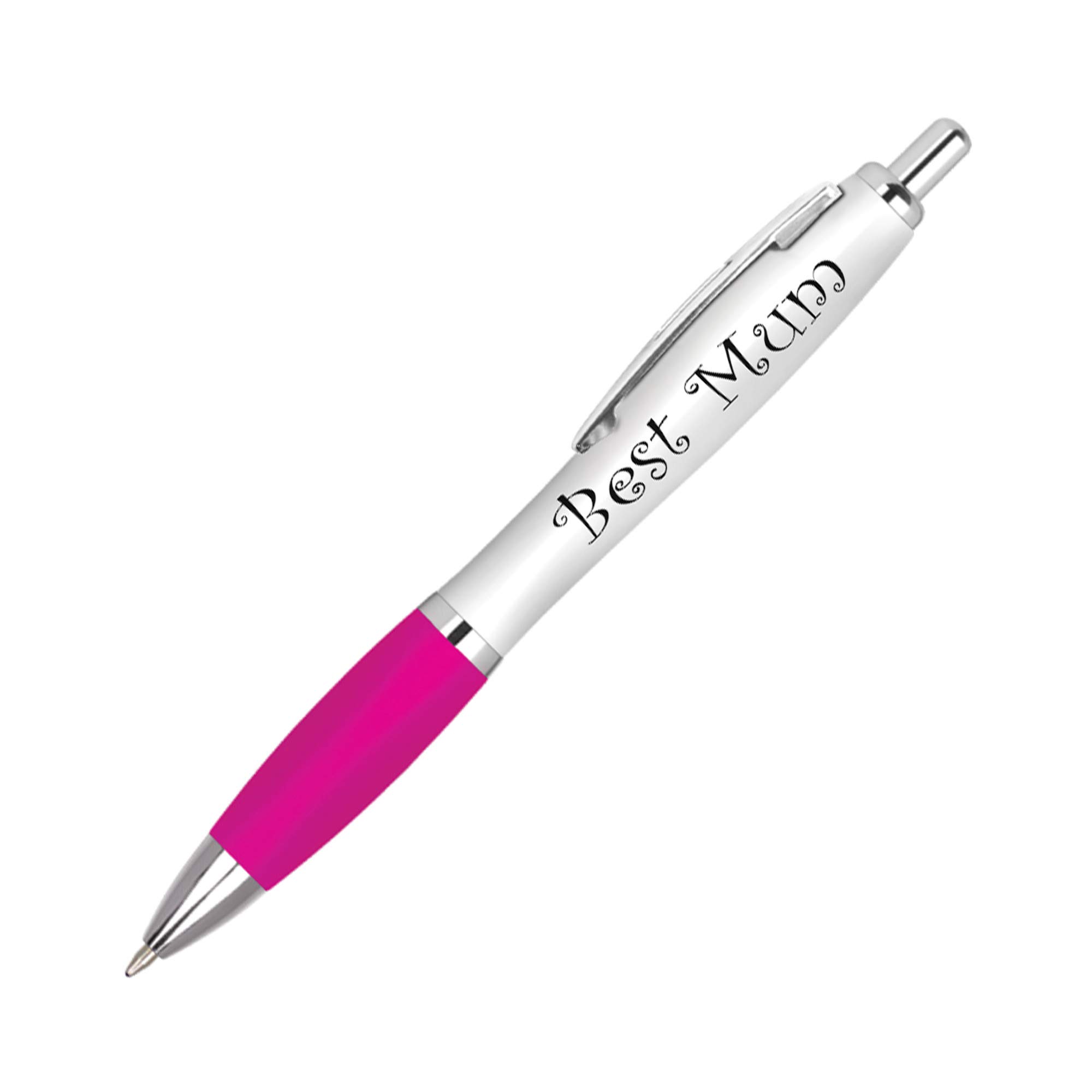 1 x Pink Best Mum Pen - Mother Mummy Mother's Day Birthday Christmas #UV0004